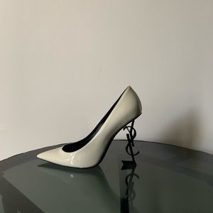 Ysl Scarpin white with ysl heels